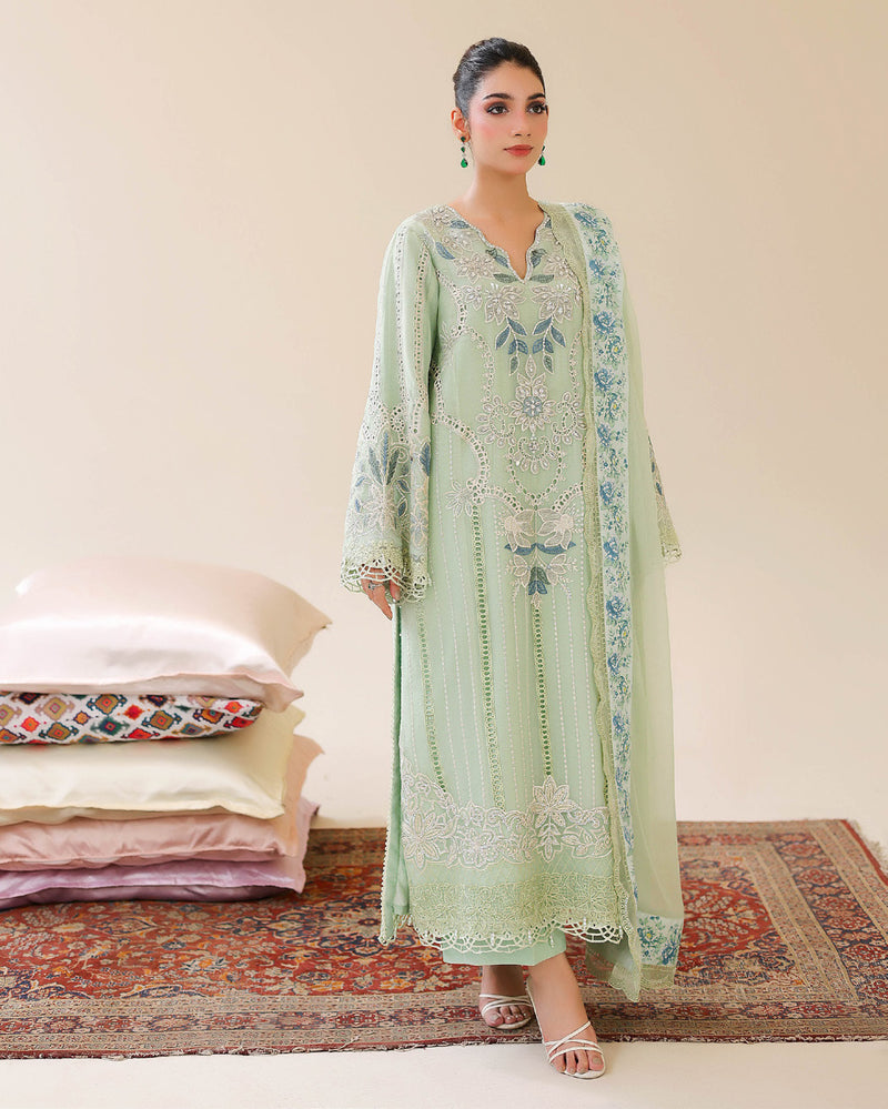 Green — Bahaar Semi-Stitched Chiffon alternate