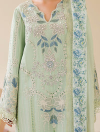 Green — Bahaar Semi-Stitched Chiffon thumbnail 3