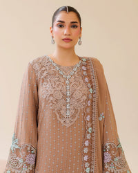 Mocha — Bahaar Semi-Stitched Chiffon thumbnail 1