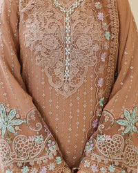 Mocha — Bahaar Semi-Stitched Chiffon thumbnail 3