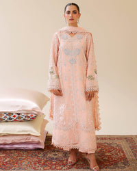 Peach — Bahaar Semi-Stitched Chiffon thumbnail 2