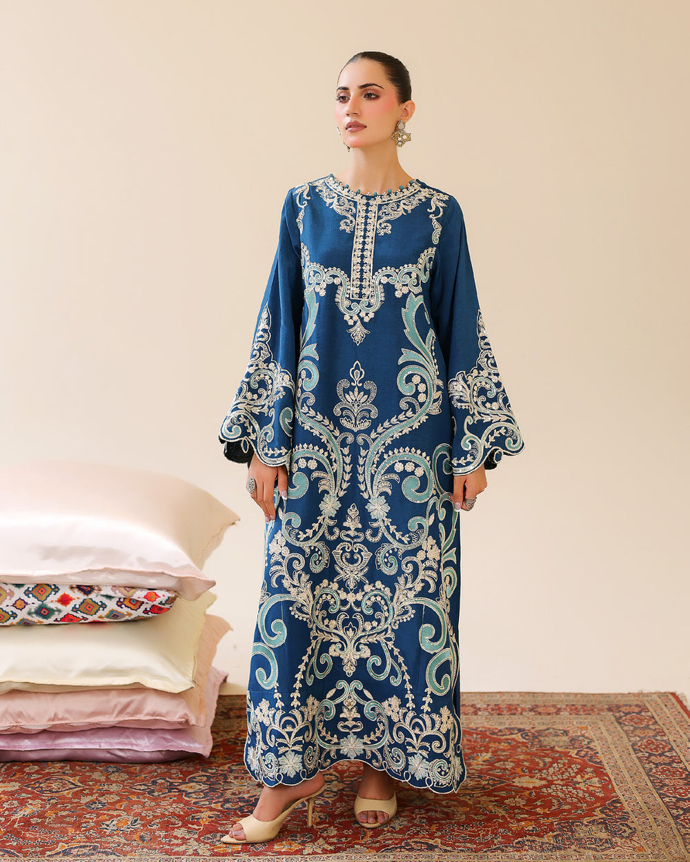 Floral Grace Vol 4 — Ready to Wear Embroidered Silk Kaftan