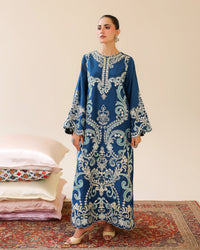 Floral Grace Vol 4 — Ready to Wear Embroidered Silk Kaftan thumbnail 1