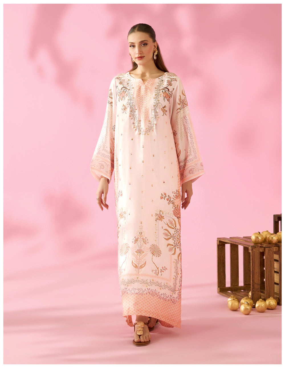 Rose — Silk Kaftan